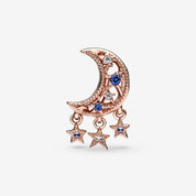 Charm Estrella y Luna Creciente Rose Gold