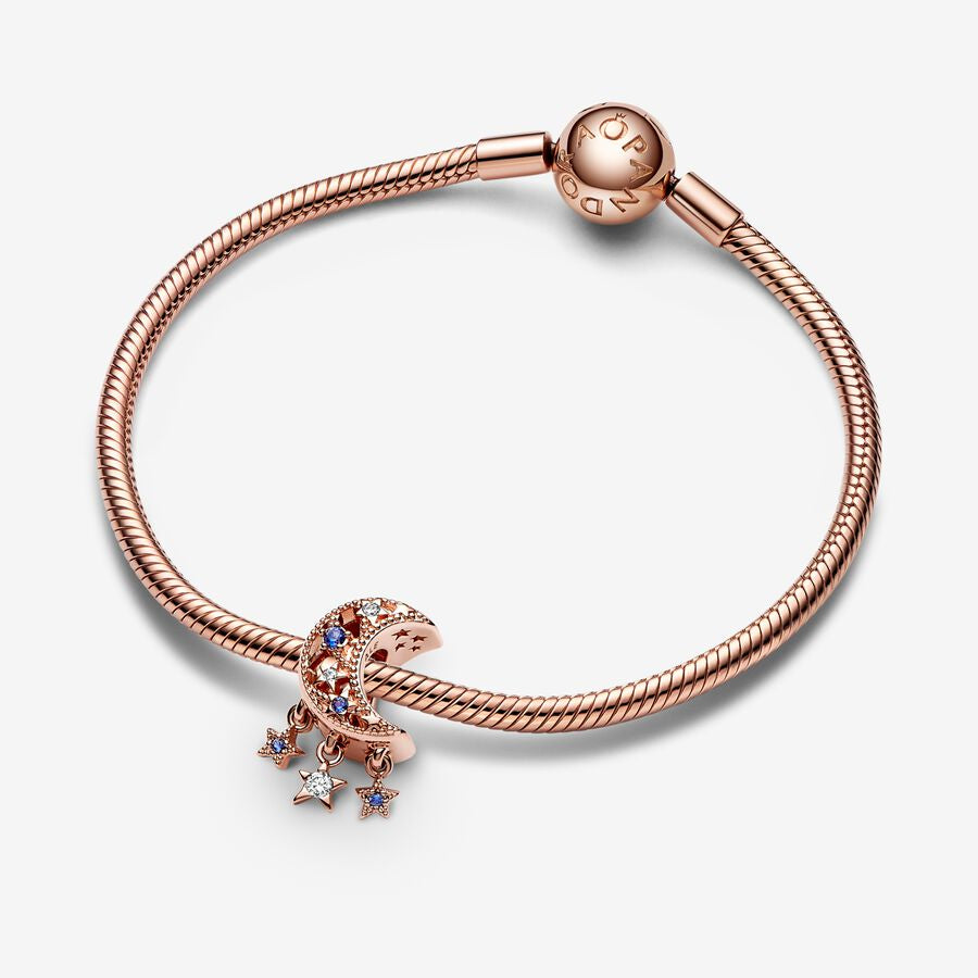 Charm Estrella y Luna Creciente Rose Gold