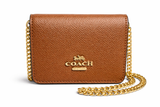 Coach Mini Skinny Marron Liso