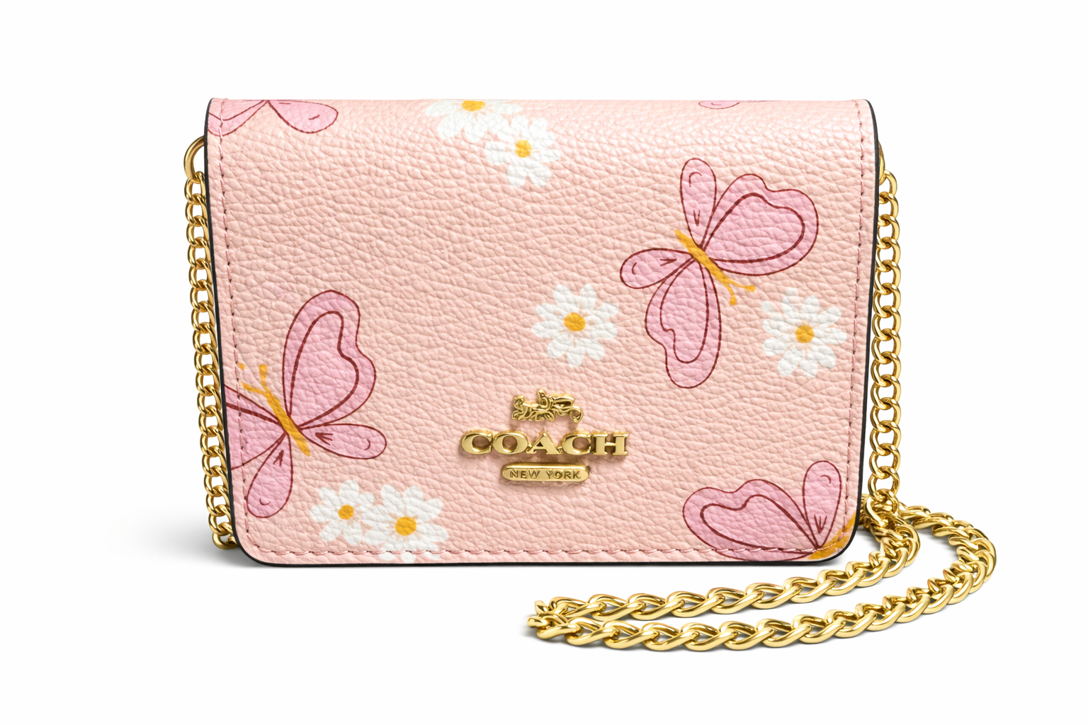 Coach Mini Skinny Mariposas Rosadas
