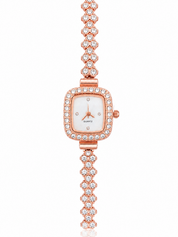 Reloj Rose Gold Cuadrado Quarz