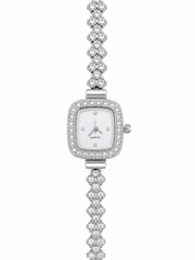 Reloj Plateado Cuadrado Quarz