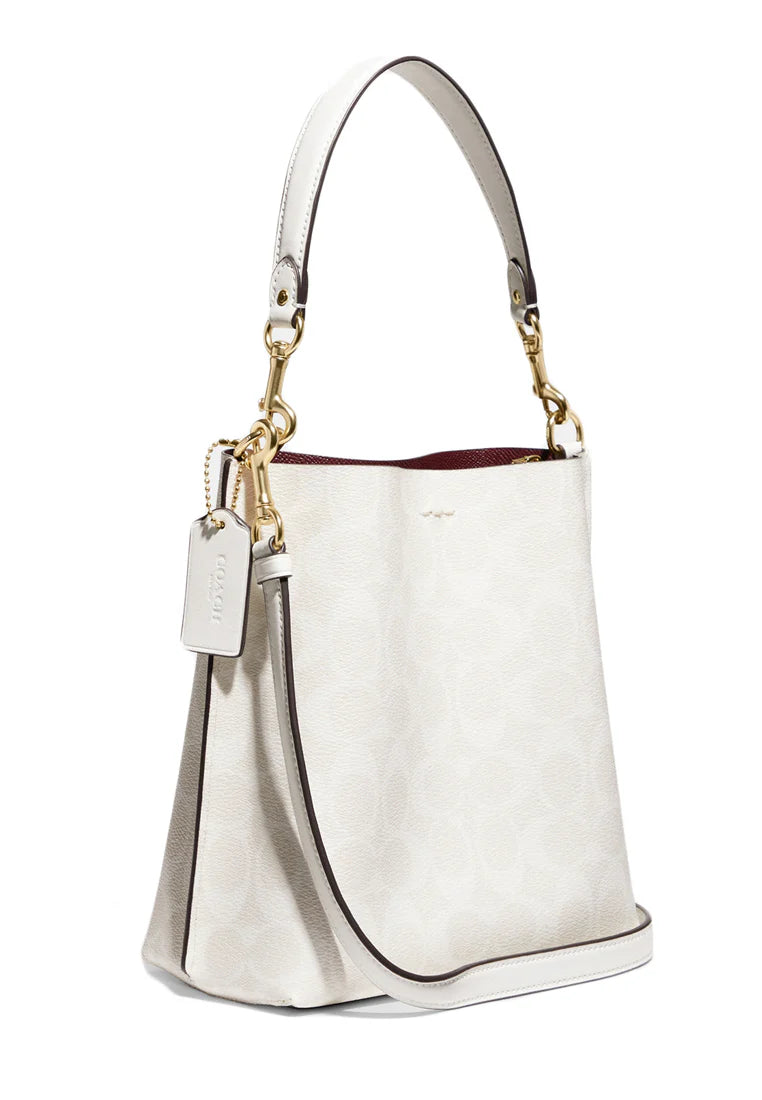 Coach Bucket Mollie Blanca Interior Rojo