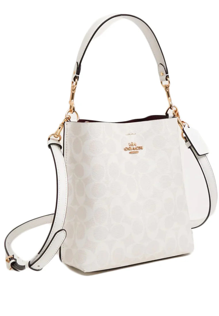 Coach Bucket Mollie Blanca Interior Rojo