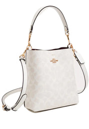 Coach Bucket Mollie Blanca Interior Rojo