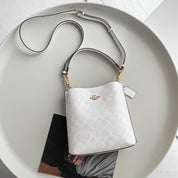 Coach Bucket Mollie Blanca Interior Rojo
