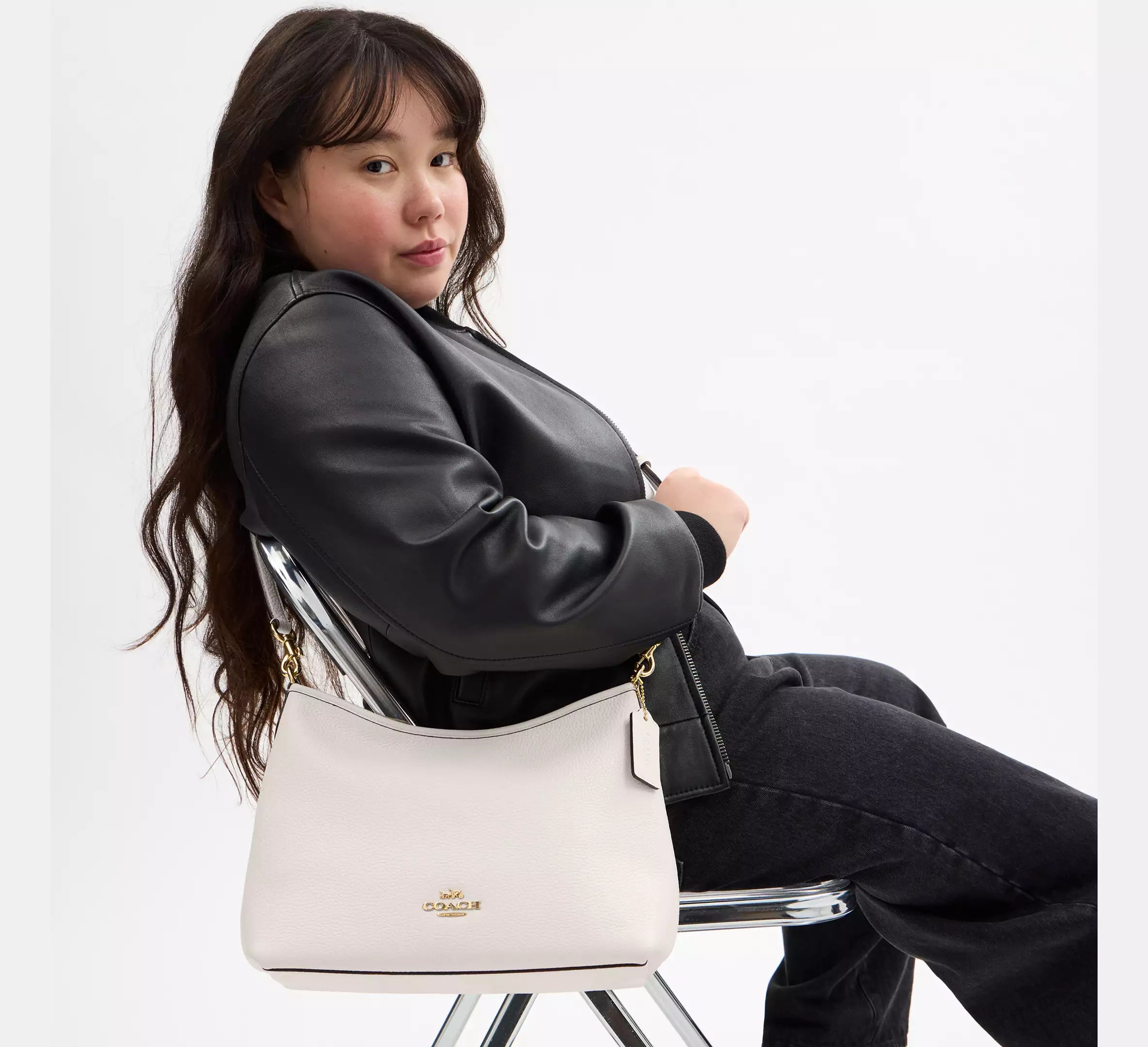Coach Laurel Blanco Hueso