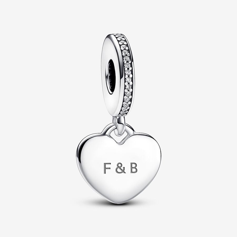 Charm Colgante Corazón Grabable