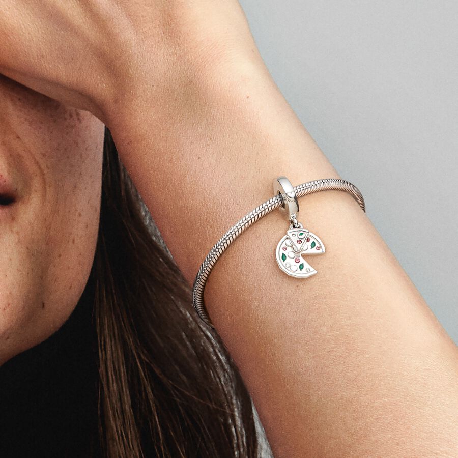 Charm colgante de amor de pizza