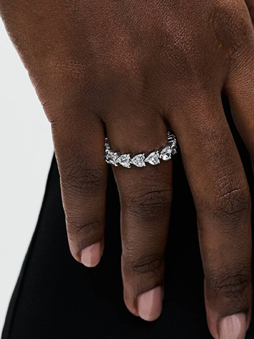 Anillo Alianza de Corazones Transparentes