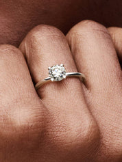 Anillo Solitario Zirconia Grande Brillante
