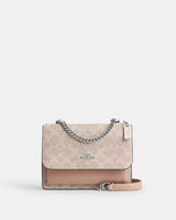Coach Mini Klare Crossbody Signature Beige con Detalles Camel