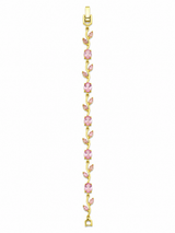 Pulsera Tulipan Dorada Rosada