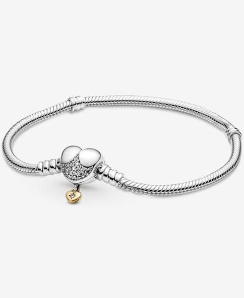 Pulsera Disney Cierre Corazon Dos Tonos