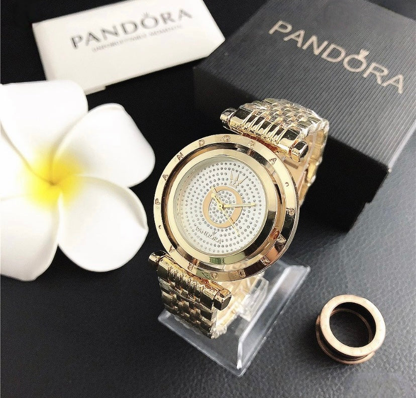 Reloj Pandora Dorado Completo
