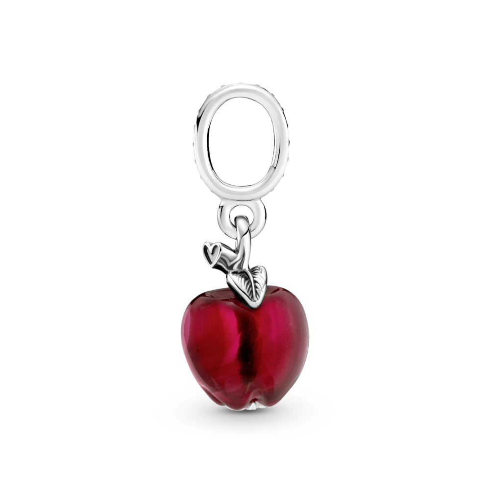 Charm Colgante Manzana Roja De Cristal De Murano