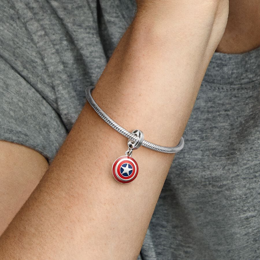 Charm Colgante Escudo Capitán América los Vengadores de Marvel