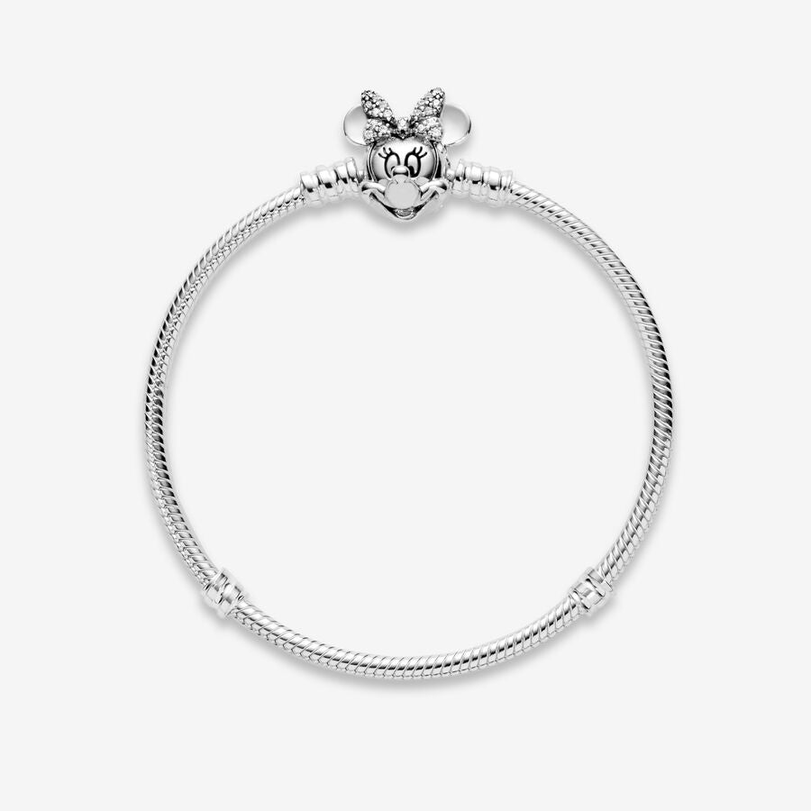 Pulsera Moments en plata de ley Retrato de Minnie Brillante