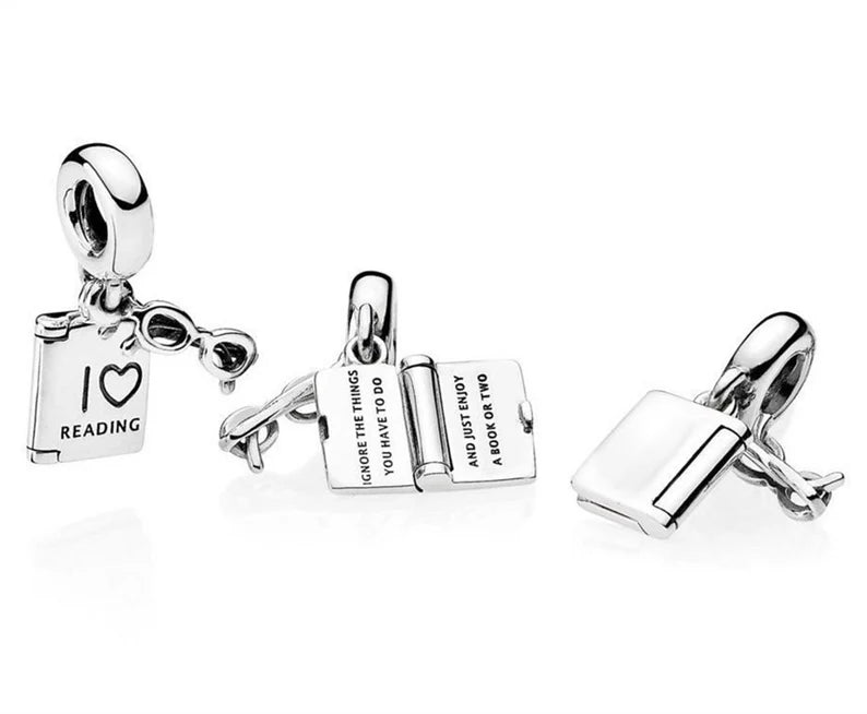 Charm Colgante Libro y Gafas