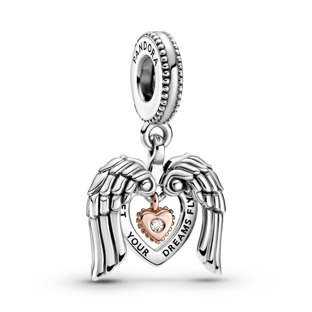 Charm del Club Pandora 2021 colgante Alas de Ángel y Corazón