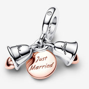 Charm Colgante Doble Campanas Boda