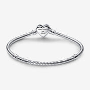 Pulsera Pandora Moments Cadena de Serpiente con Cierre Corazón Infinito Brillante