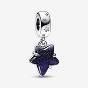 Charm colgante de Murano Estrella de Galaxia Celestial