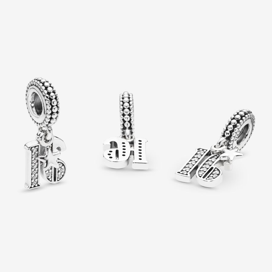 Charm colgante en plata de ley 16 Años de Amor
