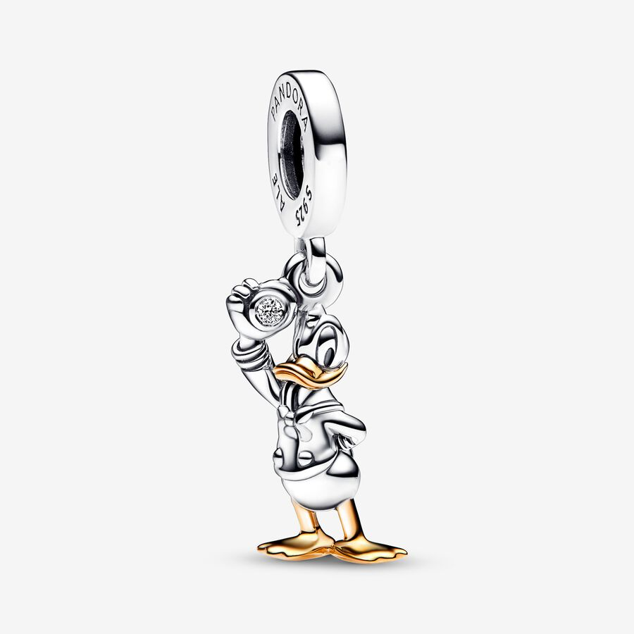 Charm Colgante Pato Donald 100 Aniversario de Disney con Diamante sintético
