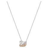 Collar Cisne Swarovski Dos Tonos con Cristales